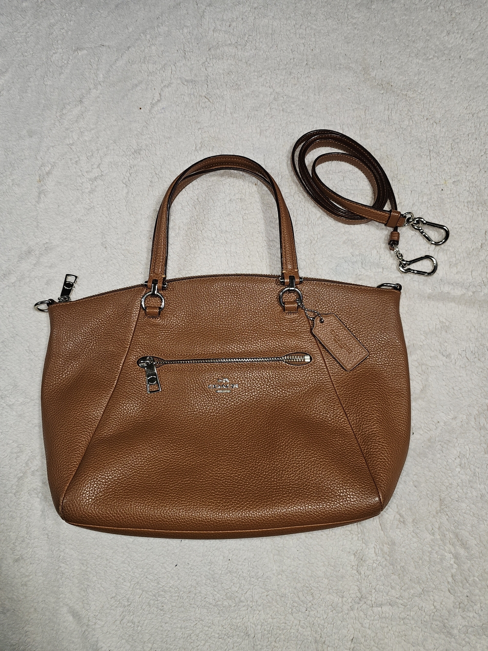 COACH CROSSBODY SHOULDER HANDBAG PEBBLED LEATHER. - Picture 2 of 12